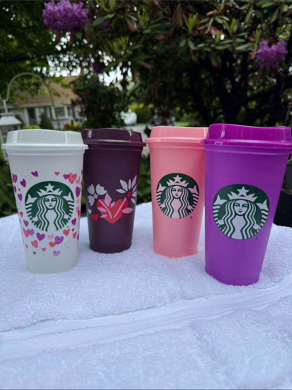 Starbucks Reusable Cups - White, Plum, Pink, Purple
